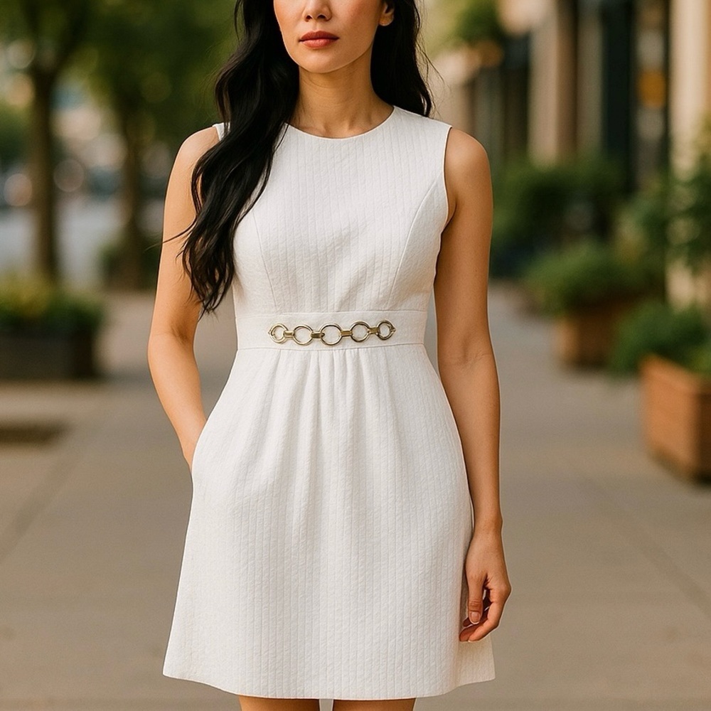 Studio I Dress. White. Sz 12. - Picture 8 of 8
